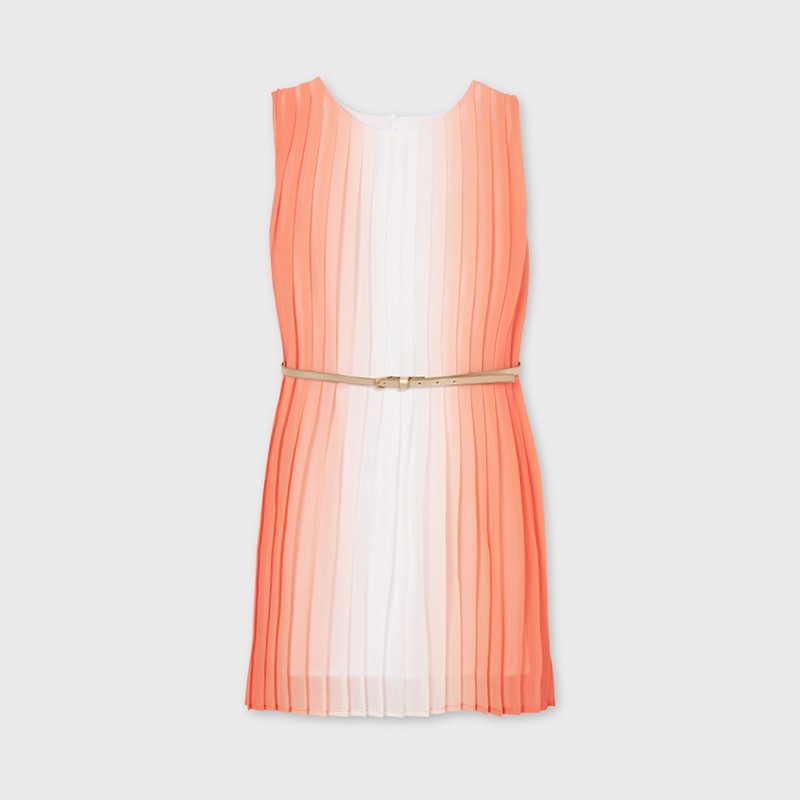 Mädchen-Ombré-Plisseekleid Mayoral 6942-41 Orange