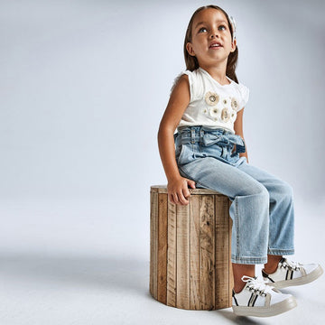 Mayoral 43245-64 Mädchen Sneakers Weiß-Gold