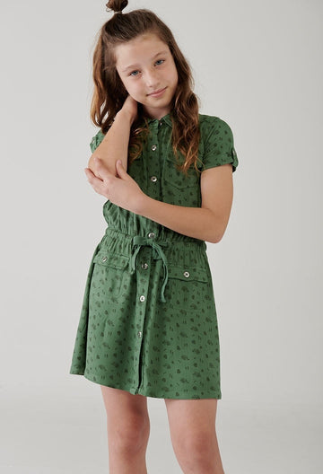Boboli 444091-9808 grünes Kleid für Mädchen