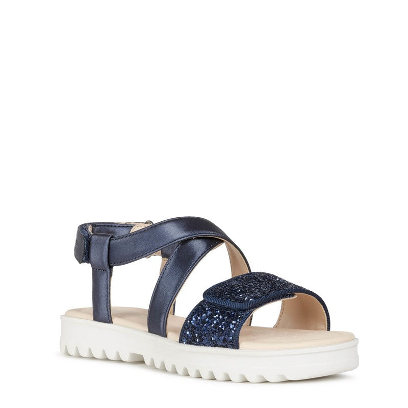 Geox J156ED-0NFEW-C4002 marineblaue Sandalen für Mädchen