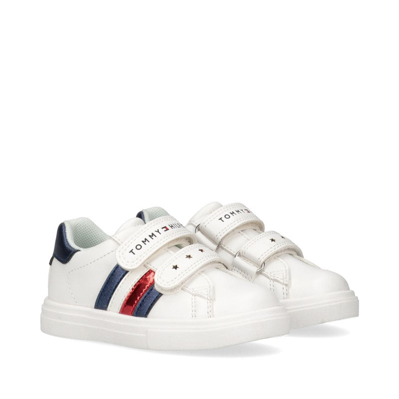 TOMMY HILFIGER T1A4-31147-0621X336 Mädchen Sneaker, weiß/blau