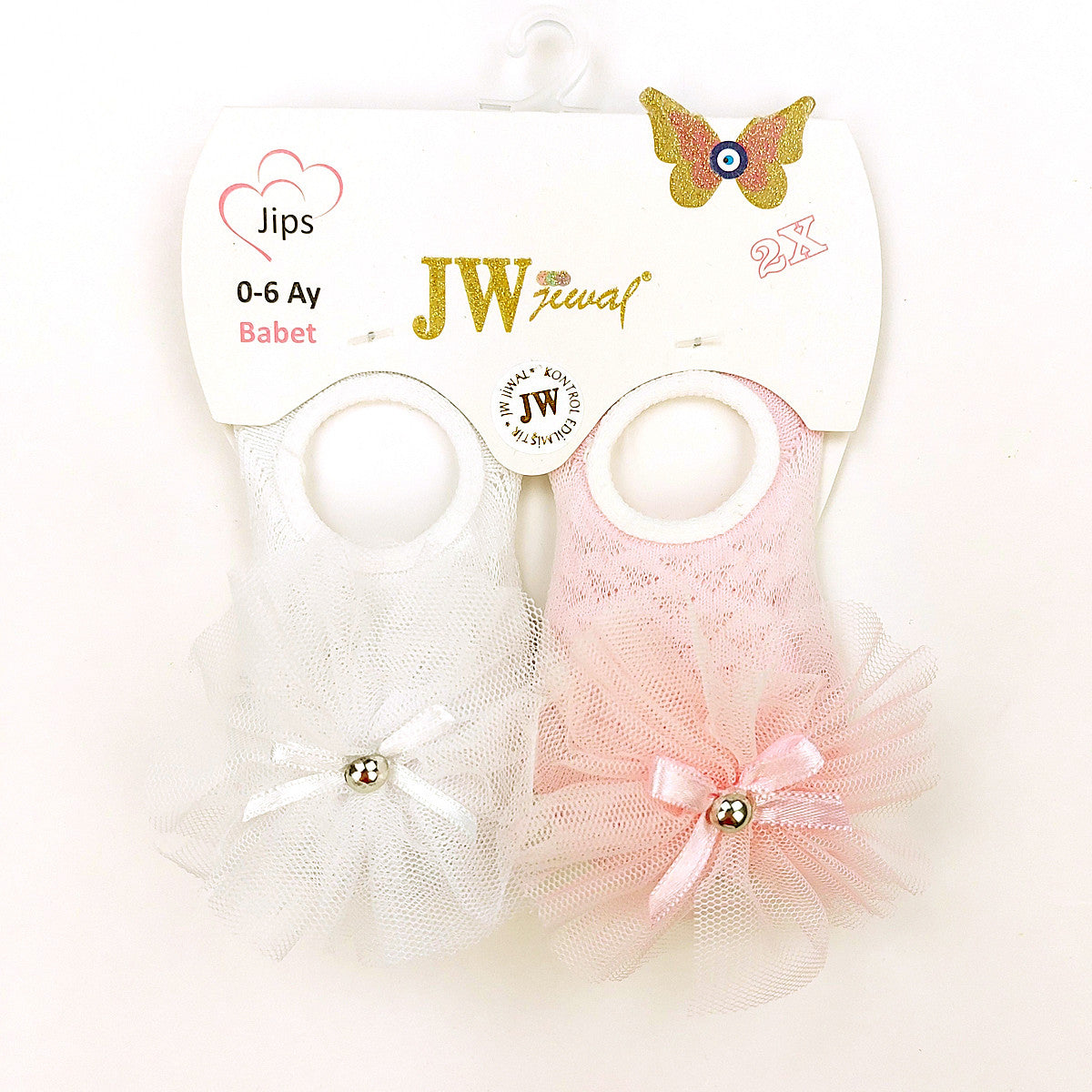 Duftende Söckchen mit Spitze für Mädchen Creme 7061-7524 GKMOD