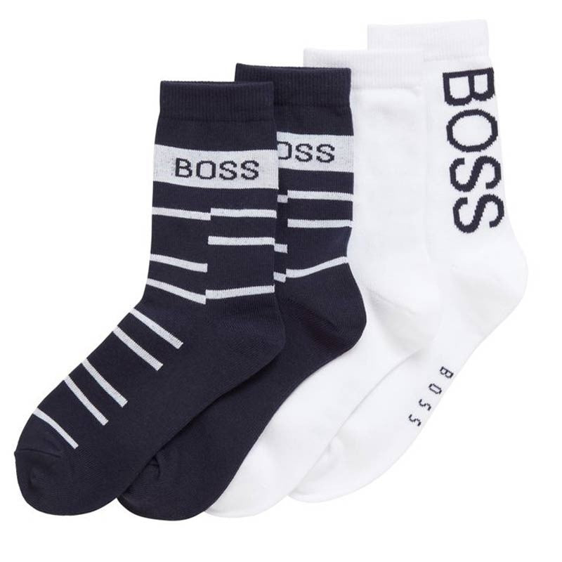 Zwei Paar Jungensocken HUGO BOSS J20293-849 marineblau