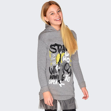 Sportkleid mit Kapuze und Tüll für Mädchen Mayoral 7942-61