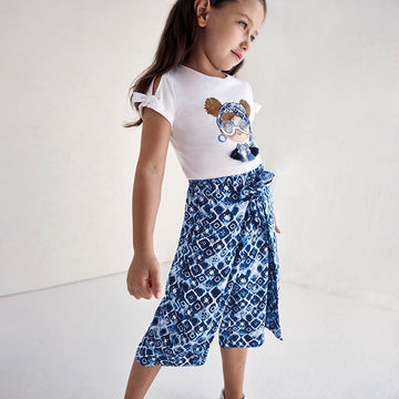 Mayoral 3553-54 Blaue Culotte für Mädchen