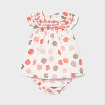 Mayoral 1826-11 Oranges Leinenkleid für Mädchen