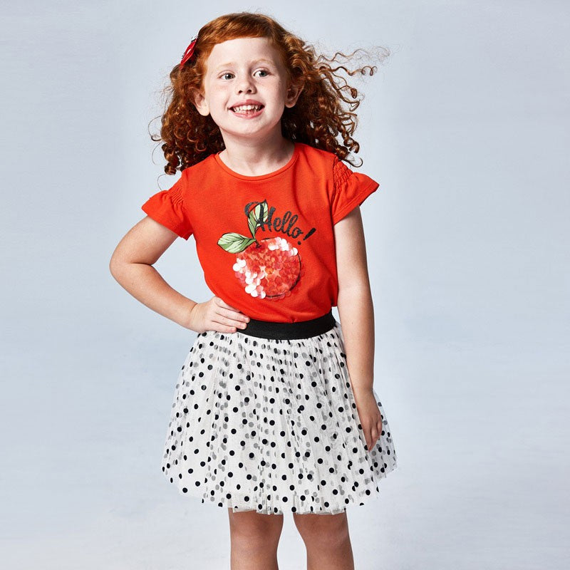 Mayoral 3903-53 Schwarzer Rock mit Punkten für Mädchen