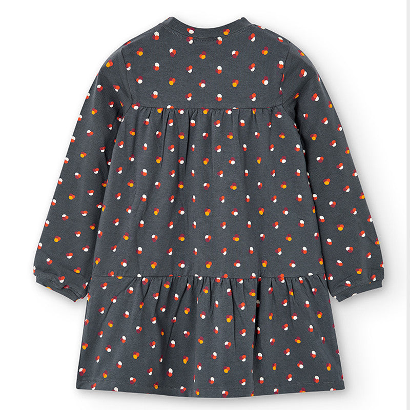 Polka Dot Kleid für Mädchen Boboli 435103-9923 grau