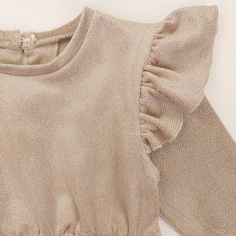 Glänzendes Kleid für Mädchen Gold 79456-131123 GKMOD