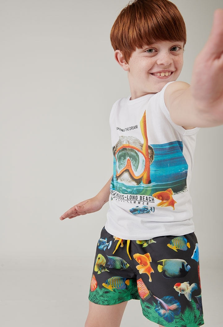 Boboli 834117-8116 Jungen Badeshorts, schwarz