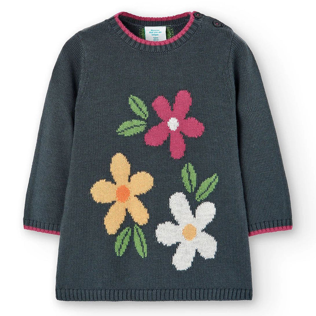 Boboli Kleid 227179-8116 Anthrazitfarbe