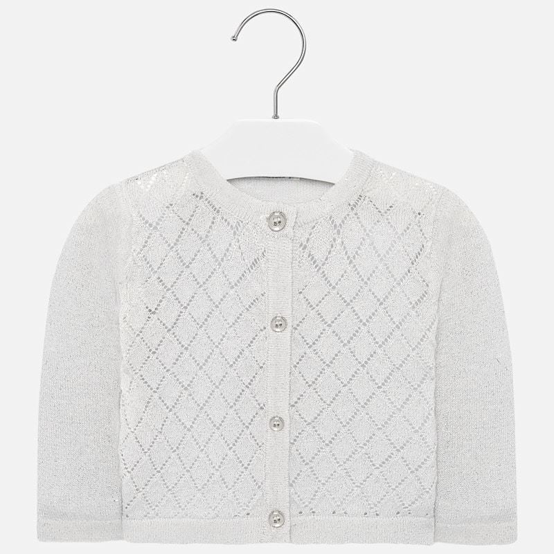 Durchbrochener Pullover für Mädchen Mayoral 1328-27 Silber