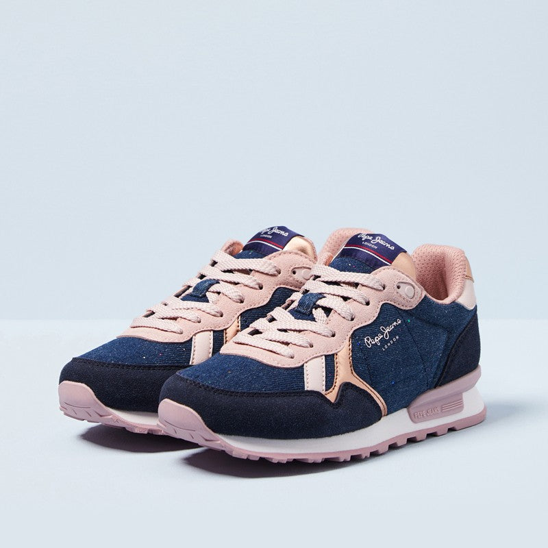 Pepe Jeans Sneakers BRITT DENIM Junior Mädchen PGS30504-595 NAVY