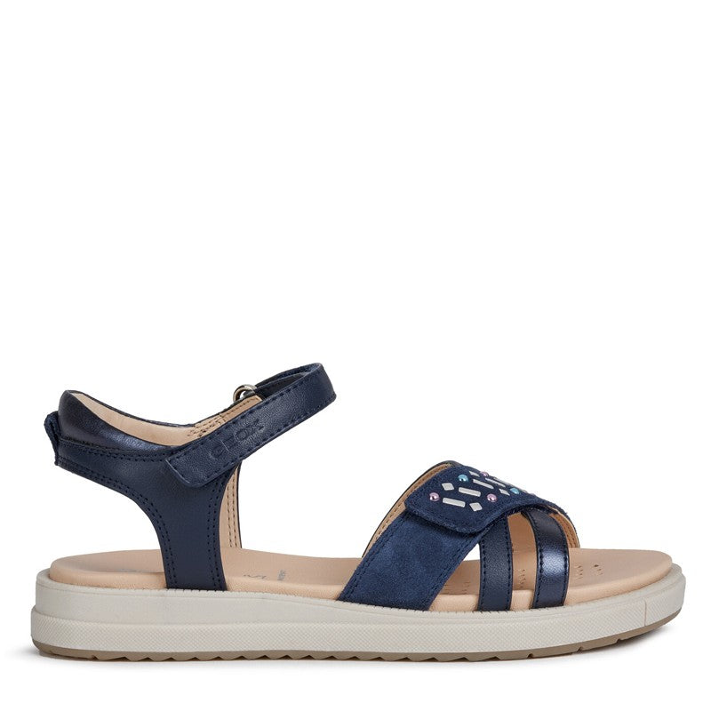 Geox J02BLF-02254-C4002 marineblaue Mädchensandalen