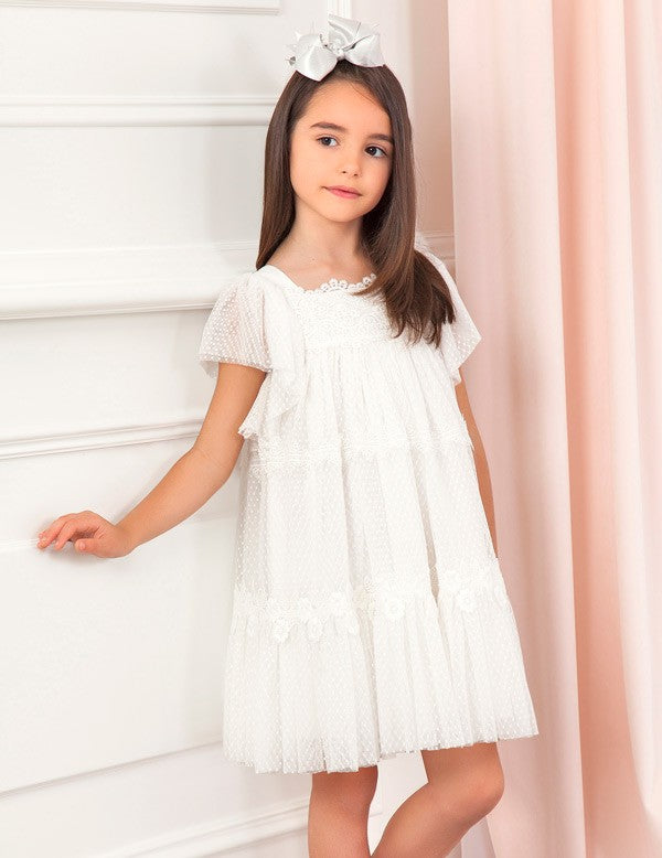 Elegantes Kleid für Mädchen Abel &amp; Lula 5003-25 weiß