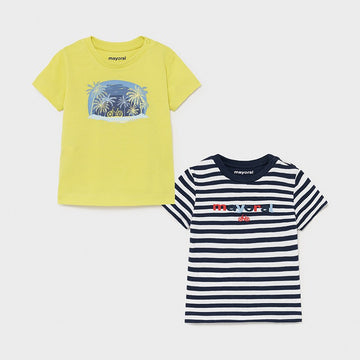 2er-Set T-Shirts für Jungen Mayoral 1015-88 Lime/Navy