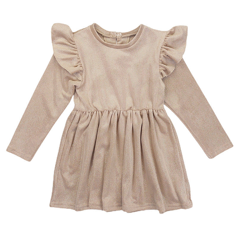 Glänzendes Kleid für Mädchen Gold 79456-131123 GKMOD
