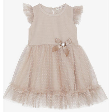 Elegantes Mädchenkleid beige 19761-9424 GKMOD