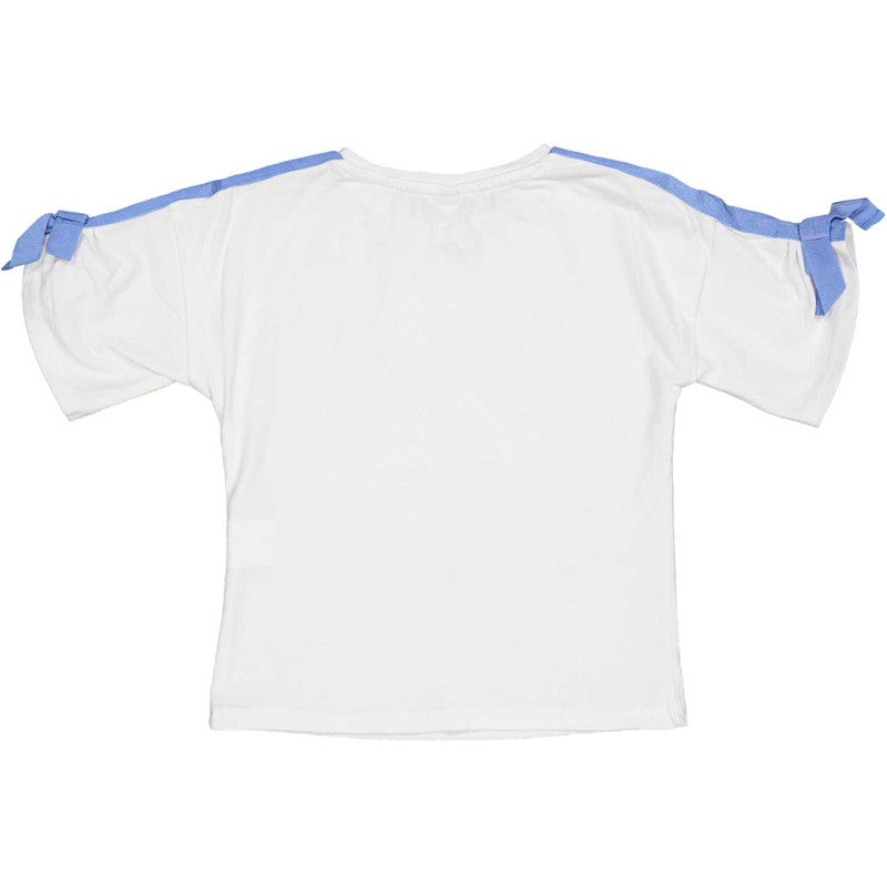 T-Shirt mit Pailletten für Mädchen Birba&amp;Trybeyond 24415-15A weiß