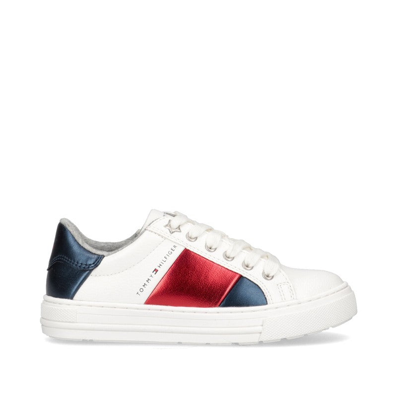 TOMMY HILFIGER T3A4-31166-0289X256 Mädchen Sneaker, weiß/rot