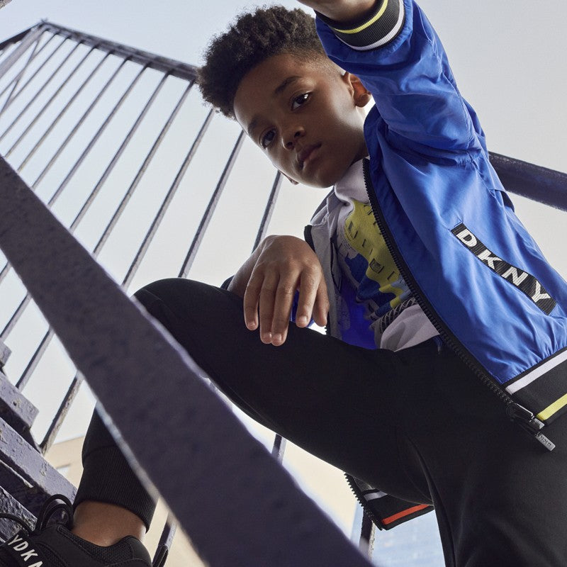 DKNY D24728-09B Jungen Sporthose, schwarz