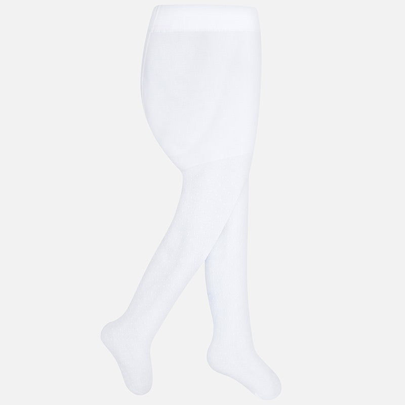 Mayoral 10778-79 Weiße Strumpfhose für Mädchen