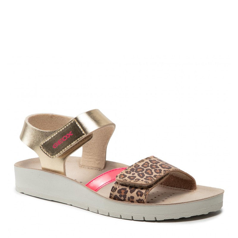 Mädchensandalen Geox J15EAC-004BN-C2X8L goldfarben