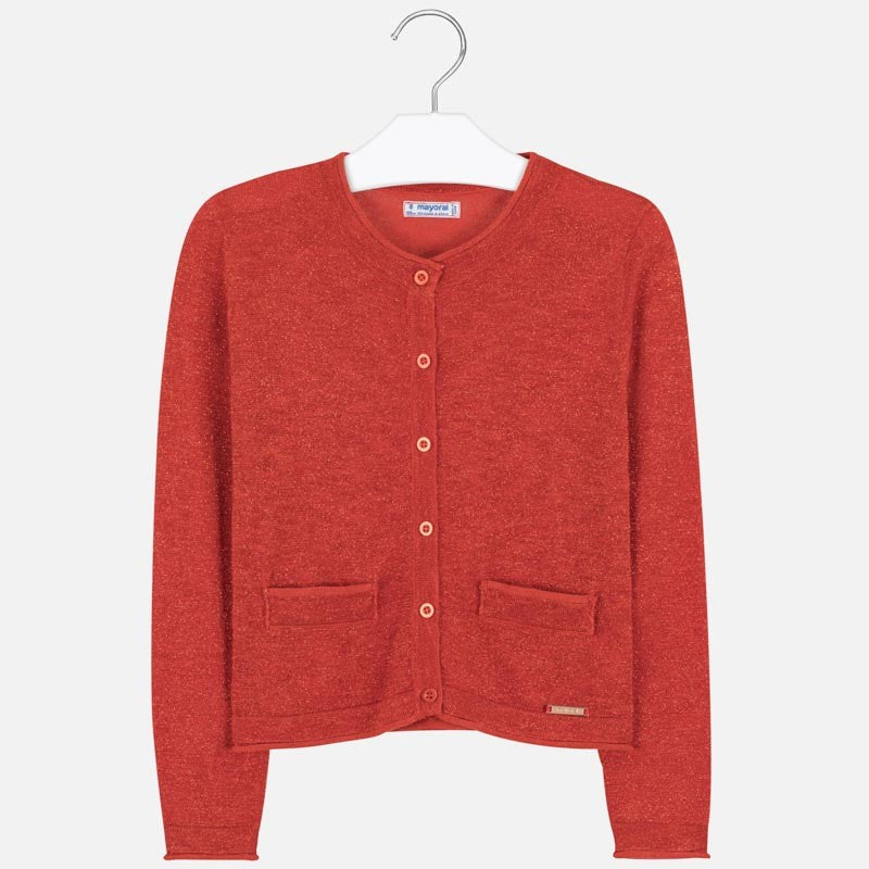 Mayoral 6314-23 Orangefarbene Strickjacke für Mädchen