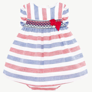 Mayoral 1879-39 Rotes Leinenkleid für Mädchen