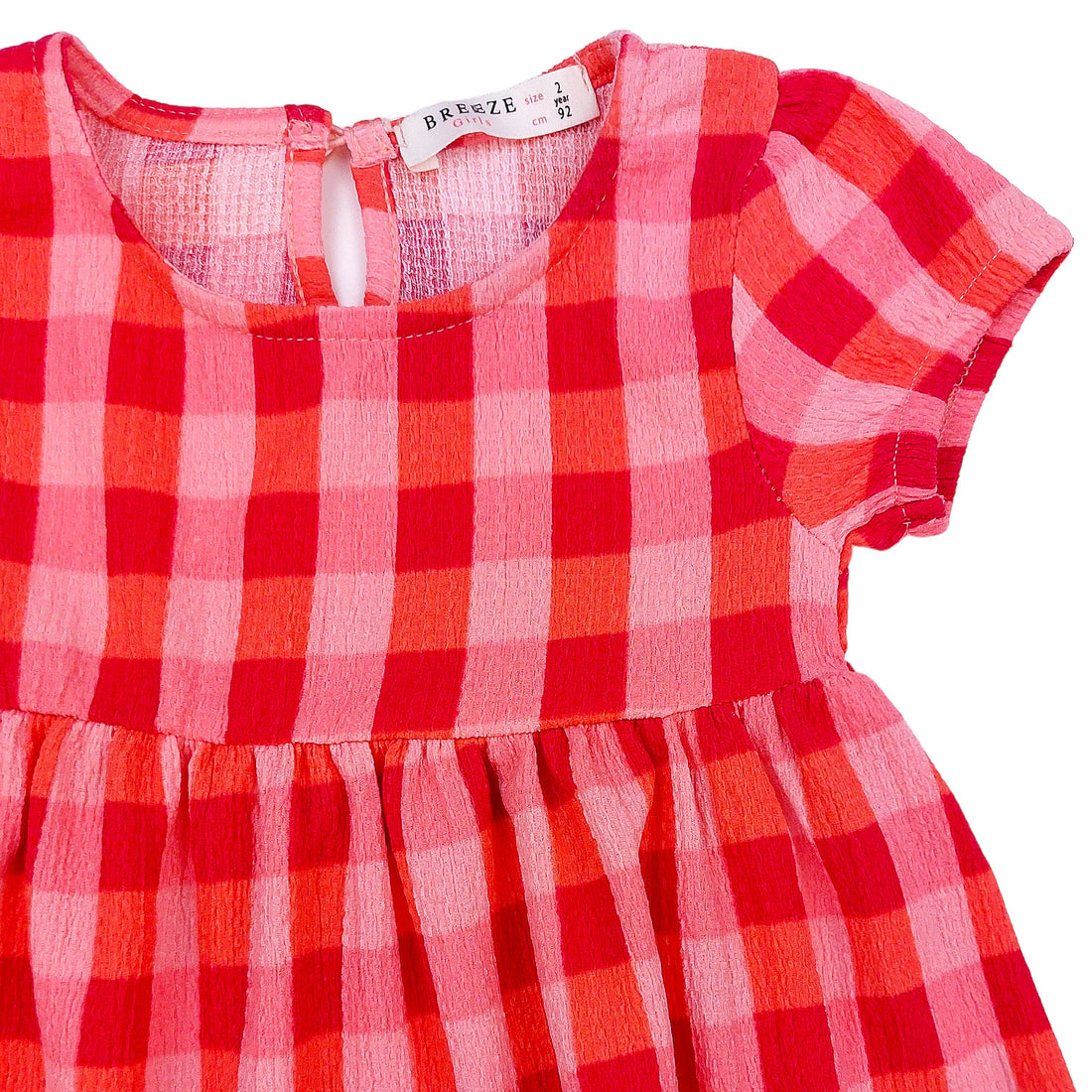 Kariertes Kleid für Mädchen rot 19557-24624 GKMOD