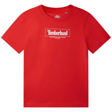 TIMBERLAND T25S81-992 Kurzarm-T-Shirt für Jungen, Rot