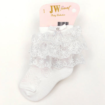 Spitzen-Duftsocken für Mädchen Weiß 7190-7524 GKMOD