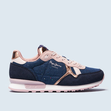 Pepe Jeans Sneakers BRITT DENIM Junior Mädchen PGS30504-595 NAVY