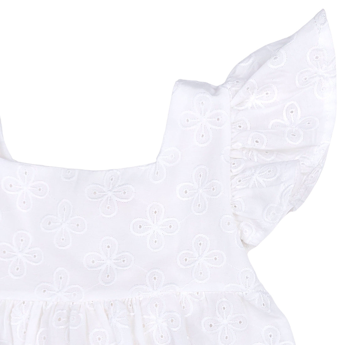 Richelieu Stickereikleid für Mädchen Creme 18356-7524 GKMOD