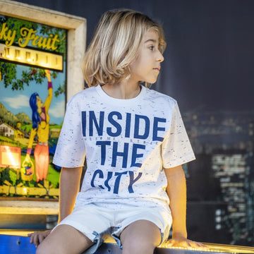 Trybeyond Kurzarm-T-Shirt Junior Boy 44400-00 97Z Weiß/Marineblau