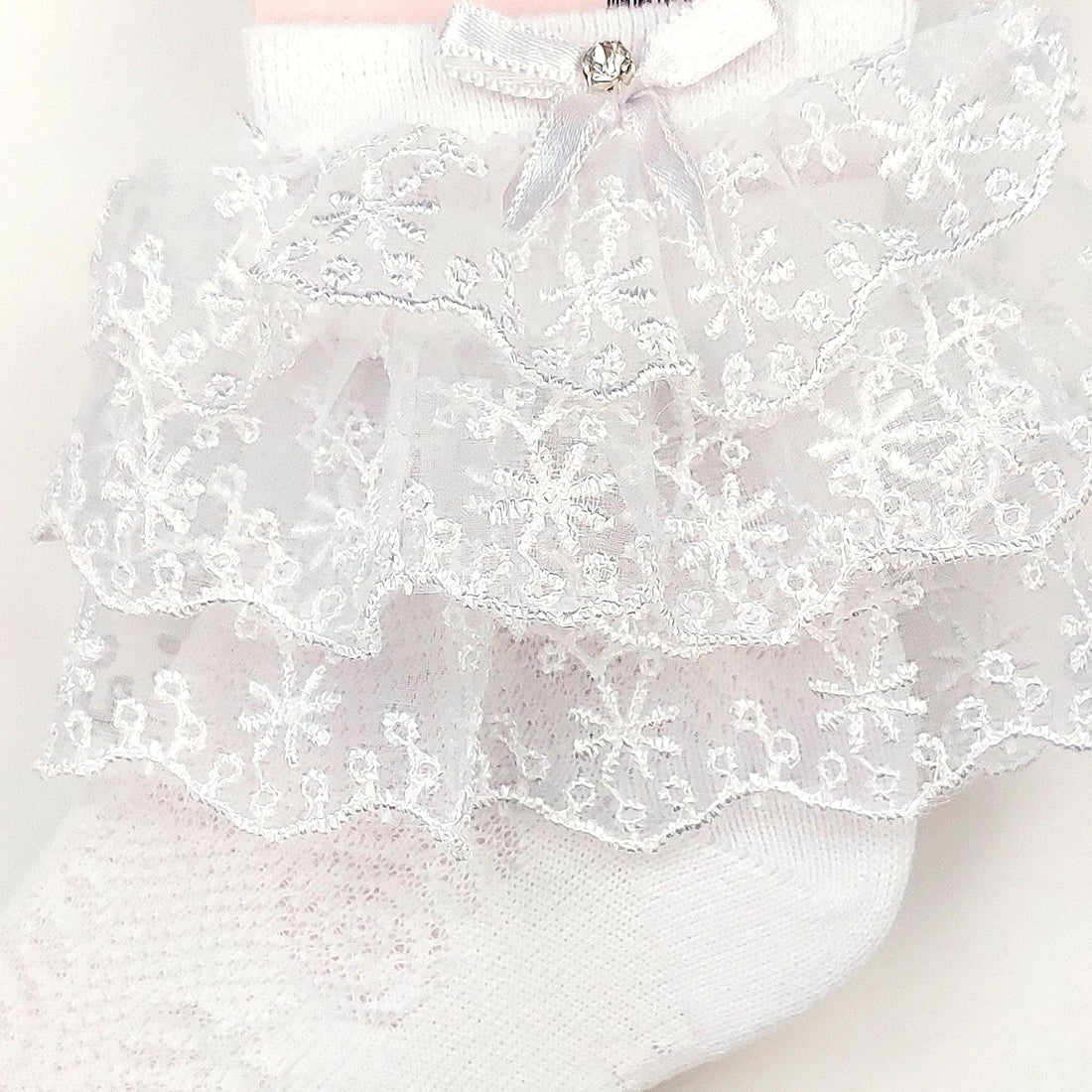 Spitzen-Duftsocken für Mädchen Weiß 7190-7524 GKMOD