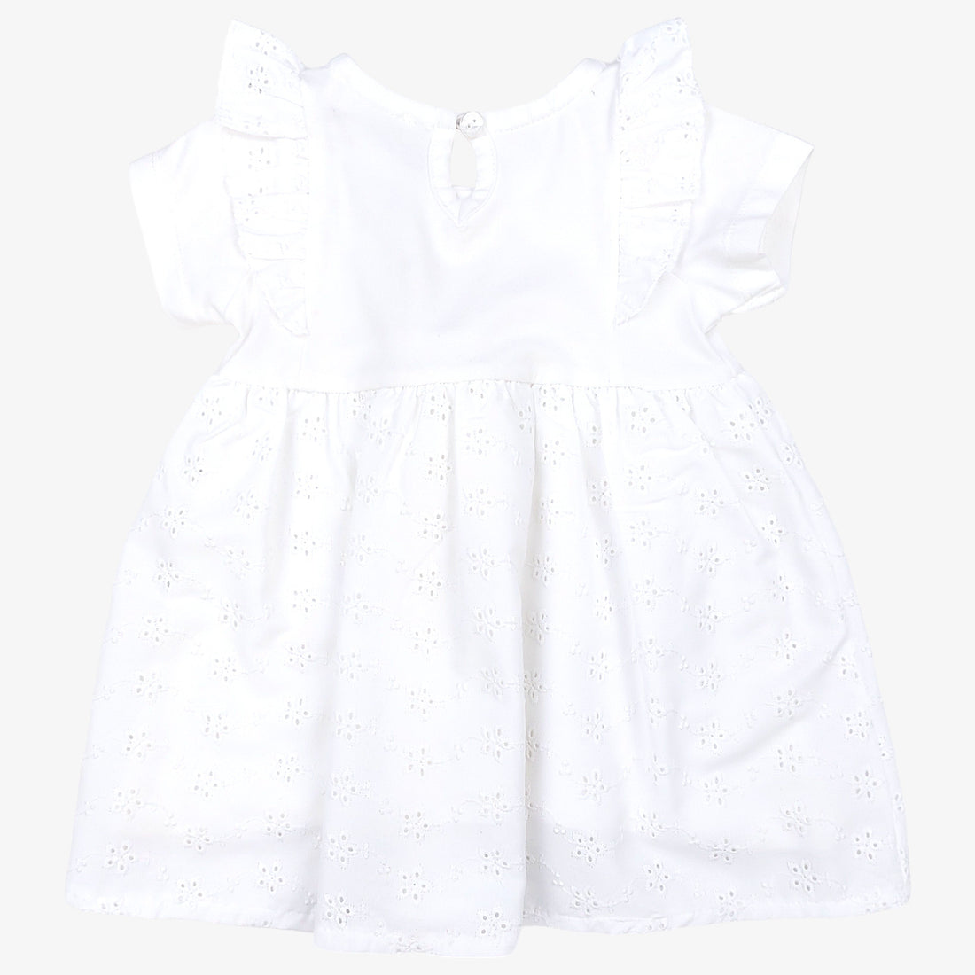 Richeleu Stickereikleid für Mädchen Creme 19734-7624 GKMOD