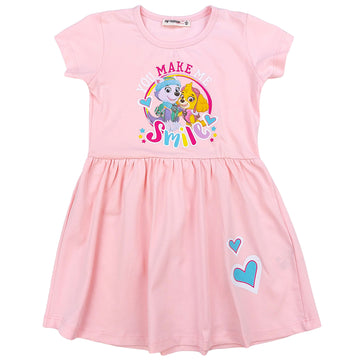 Baumwollkleid für Mädchen rosa 7481-24624 GKMOD