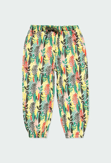Bedruckte Hose für Mädchen Boboli 444046-9807 grün