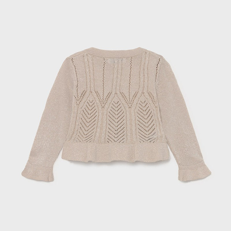 Mayoral 1335-22 Beige Strickjacke für Mädchen