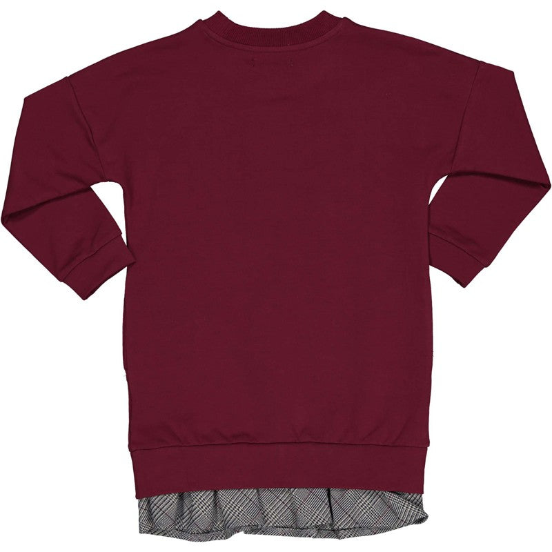 Baumwollkleid für Mädchen Trybeyond 95598-56U Burgund