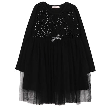 Elegantes Mädchenkleid schwarz 8650-11223 GKMOD