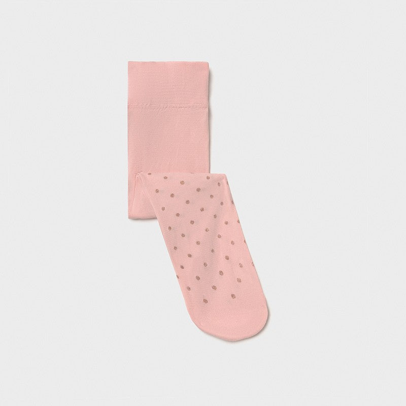 Mayoral 9353-28 Strumpfhose für Mädchen, rosa gepunktet