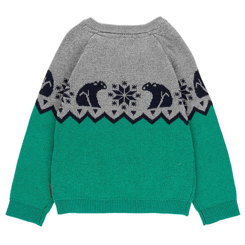 Strickpullover für Jungen Boboli 718219-4477 grün
