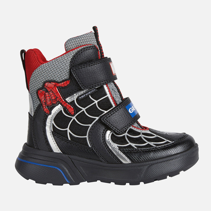 Isolierte Schneestiefel für Jungen Geox J267UA-0BU11-C0048 schwarz/rot