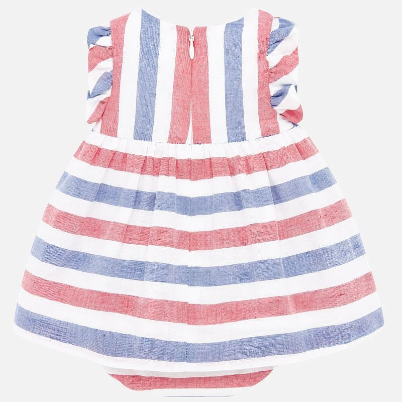 Mayoral 1879-39 Rotes Leinenkleid für Mädchen