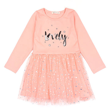 Mädchenkleid lachs 19203-71023 GKMOD