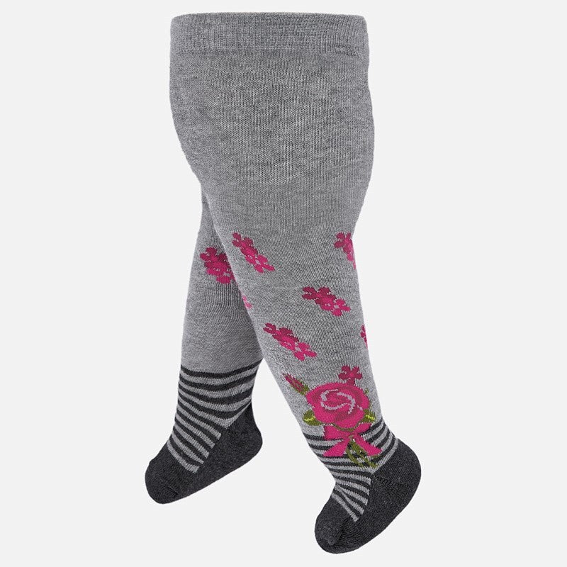 Mayoral 10630-11 Stahl Jacquard Baumwollstrumpfhose für Mädchen