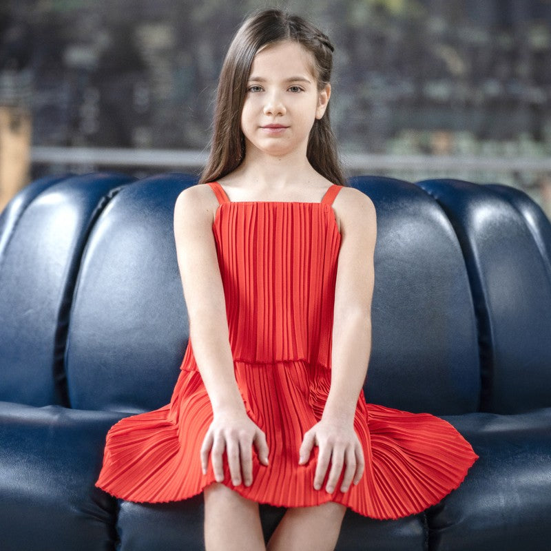 Trybeyond Plisseekleid Junior Girl 45586-00 35P Koralle Farbe