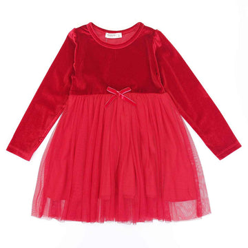 Elegantes Tüllkleid für Mädchen Rot 18230-11223 GKMOD
